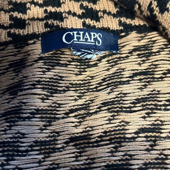 CHAPS Ladies Brown/black front zip sweater - Picture 7 of 7